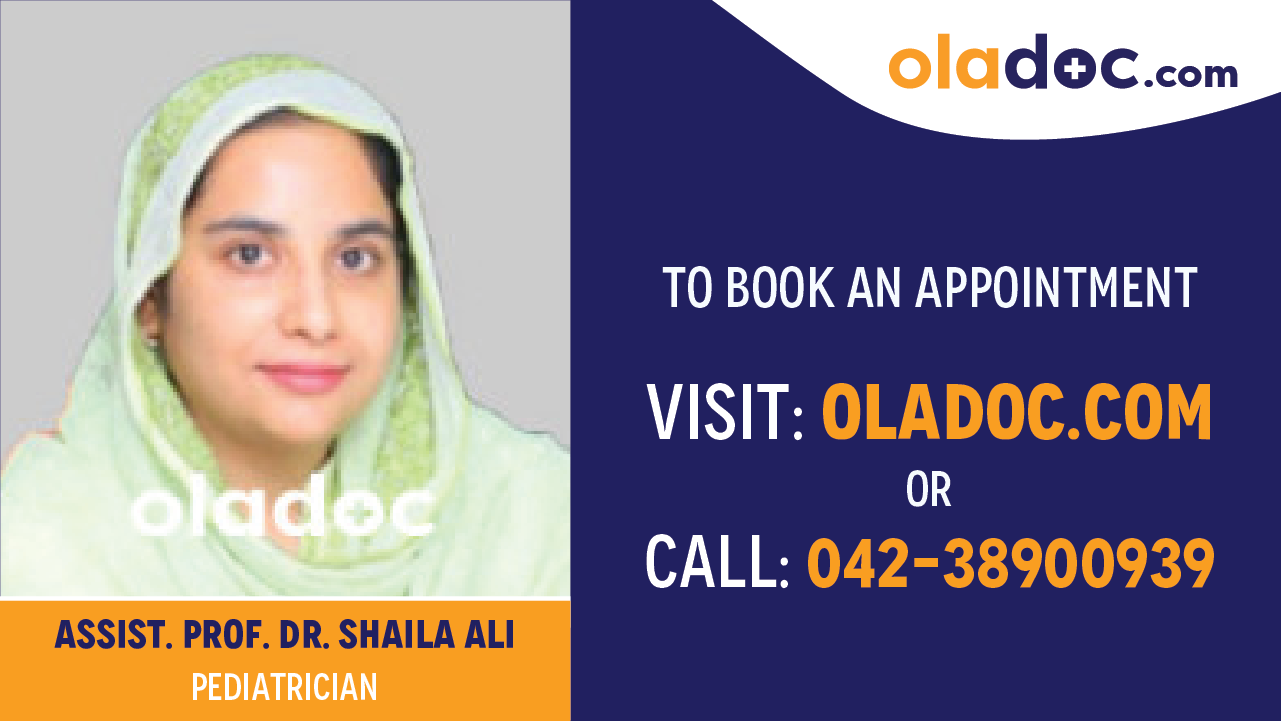 Book appointment with Dr.Shaila Ali-best Pediatrician in Lahore